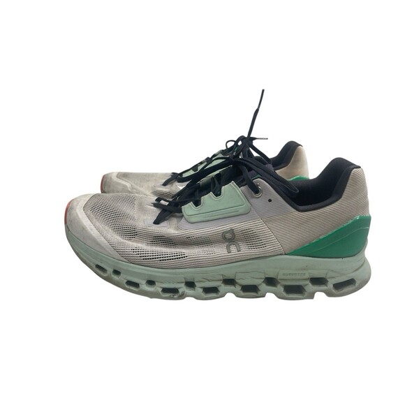 On Cloudstratus Men Size 12 Gray Green White Light Running Shoes main image 5